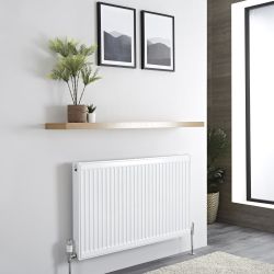 Radiador Convector Horizontal con Panel Doble Plus - Tipo 21- Paneles Planos - Blanco - Disponible en Distintas Medidas - Eco