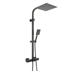 Columna de Ducha con Mezclador Termostático para Bañera en Estilo Moderno Completo con Llenador de Bañera, Alcachofa de Ducha Cuadrada y Telefonillo -  Disponible en Distintos Acabados  - Tolima