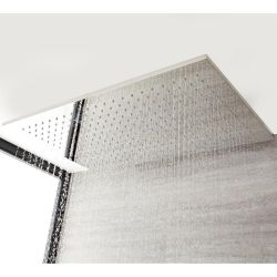 Conjunto de Ducha Termostático de 3 Funciones con Desviador Completo con Alcachofa Empotrable de 800x500mm, Jets de Ducha y Ducha de Mano - Kubix