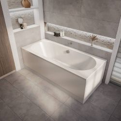 Bañera Moderna con Doble Respaldo - Disponible en Distintas Medidas y con Selección de Faldones - Covelly