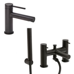 Set de Grifería de Baño con Mezclador de Lavabo Moderno Completo con Grifo Mezclador de Bañera - Selección de Acabados - Otto - Otto