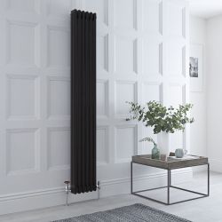 Radiador Tradicional Triple Vertical Negro de 1800mm - Disponible en Distintas Medidas y con Pies - Regent