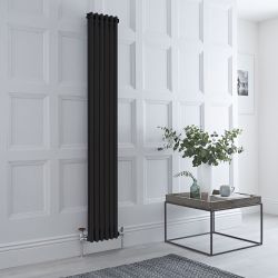 Radiador Tradicional Doble Vertical Negro - Disponible en Distintas Medidas y con Pies - Regent