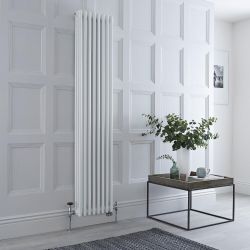 Radiador Tradicional Vertical Triple Mixto Regent - Blanco - 1800mm x 380mm - Disponible con Opción WiFi