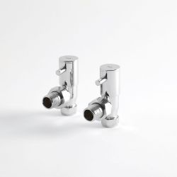 Par de Llaves Angulares Minimalistas para Radiador o Toallero para Tubos de Cobre de 15mm