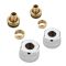 Par de Llaves Angulares Manuales Cromadas para Radiador con Adaptador - Pex y Multicapa de 12mm