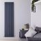 Hudson Reed Revive - Radiador de Diseño en Aluminio Vertical (Panel Doble) 1800mm x 470mm - Antracita
