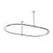 Riel para Cortina de Ducha Oval con Fijación al Techo 1092 x 683 x 374