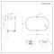 Riel para Cortina de Ducha Oval con Fijación al Techo 1092 x 683 x 374