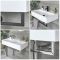 Lavabo Moderno Rectangular Suspendido Sandford de Color Blanco con Barra Porta Toallas - Disponible en Distintas Medidas y con Distintos Acabados