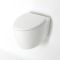 Inodoro WC Oval Moderno Suspendido sin Brida 340x380x570mm con Tapa de WC con Cierre Amortiguado – Kenton
