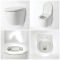 Inodoro WC Oval Suspendido sin Brida 390x360x550mm con Tapa de WC Soft Close – Ashbury