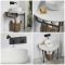 Lavabo Consola Moderno Negro con Encimera - Disponible con Selección de Acabados y Lavabos - Nitido