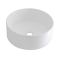 Lavabo Sobre Encimera Redondo de Cerámica 400x400mm con Grifo Mezclador Alto para Lavabo