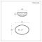Lavabo Sobre Encimera Oval en Vidrio Cristal - 510 x 350mm (Sin Agujeros para la Grifería) - Disponible en Distintos Acabados - Kenton