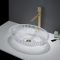 Lavabo Sobre Encimera Oval en Vidrio Cristal - 510 x 350mm (Sin Agujeros para la Grifería) - Disponible en Distintos Acabados - Kenton