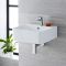 Lavabo Rectangular Suspendido en Blanco (1 Agujero para la Grifería) -  Selección de Medidas y de Acabados del Rebosadero - Exton