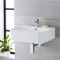 Lavabo Rectangular Suspendido en Blanco (1 Agujero para la Grifería) -  Selección de Medidas y de Acabados del Rebosadero - Exton