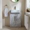 Mueble de Lavabo -  550mm - Completo con Lavabo - Disponible con Manijas en Distintos Estilos y Acabados  - Cluo