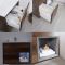 Conjunto de Baño con Diseño Abierto de Color Roble Oscuro Completo con Mueble Para Lavabo de 600mm, Mueble de Pared, Espejo, Lavabo, WC y Cisterna - Hoxton