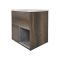 Conjunto de Baño con Diseño Abierto de Color Roble Oscuro Completo con Mueble Para Lavabo de 600mm, Mueble de Pared, Espejo, Lavabo, WC y Cisterna - Hoxton