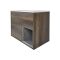 Conjunto de Baño con Diseño Abierto de Color Roble Oscuro Completo con Mueble Para Lavabo de 600mm, Lavabo, WC y Cisterna - Hoxton