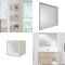 Conjunto de Baño con Diseño Abierto de Color Roble Claro Completo con Mueble Para Lavabo de 600mm, Mueble de Pared, Espejo, Lavabo, WC y Cisterna - Hoxton