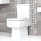 Conjunto para Baño Moderno Completo con Bañera Recta Estándar, Inodoro Adosado y Lavabo con Pedestal - Sandford