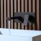 Grifo Mezclador de Lavabo Mural - Negro - Preto