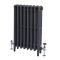 Radiador de 4 Columnas en Hierro Fundido  - Alt. de 760mm - Negro Efecto Pizarra  - Disponible en Distintas Medidas - Mercury