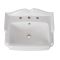 Lavabo con Pedestal Tradicional Realizado de Cerámica Blanca con 3 Agujeros para la Grifería - Regent