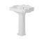 Lavabo con Pedestal Tradicional Realizado de Cerámica Blanca con 3 Agujeros para la Grifería - Regent