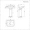 Lavabo con Pedestal Tradicional Realizado de Cerámica Blanca con 3 Agujeros para la Grifería - Regent