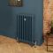 Radiador de 3 Columnas en Hierro Fundido - Altura de 860mm - Color Azul Hague Blue de Farrow & Ball - Mercury