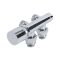Llaves Angulares Cromadas para Radiador y Toallero con Conexión Central con Adaptador para Tubos de Cobre 15mm - Multiblock H