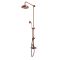 Hudson Reed Elizabeth - Columna de Ducha Tradicional con Barra Deslizante, Mezclador de Ducha Termostático Expuesto de 2 Salidas - Cobre Satinado