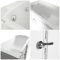 Bañera de Inmersión para un Fácil Acceso de 1210mm x 650mm - Disponible con Mampara de Bañera y Versión Izquierda / Derecha - Merso