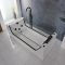 Bañera de Hidromasaje Whirlpool con Respaldo Único - 1800mm x 800mm - Negra - Breeze