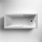 Bañera Recta Moderna con Sección de Ducha Cuadrada - 1700mm x 750mm - Selección de Mampara y Faldones - Sandford