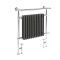 Radiador Toallero Mixto Tradicional Antracita - 930mm x 790mm (Barra Superior Angular) - Elizabeth - Elección de Termostato Wi-Fi y Oculta Cables
