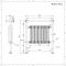Radiador Toallero Tradicional con Elemento Eléctrico de 800 Watt - Blanco - 930mm x 790mm - Elizabeth