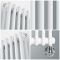 Radiador Eléctrico Tradicional Blanco Vertical Columnas Dobles - 1500mm - Disponible en una Selección de Tamaños y con Termostato Wi-Fi - Regent