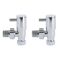 Llaves para Radiador - Cromadas -  Minimalistas Angulares (Par) - Select