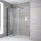 Conjunto de Ducha Walk-in con Mampara de Obra con Selección de Hojas de Vidrio y Sumideros - Nox