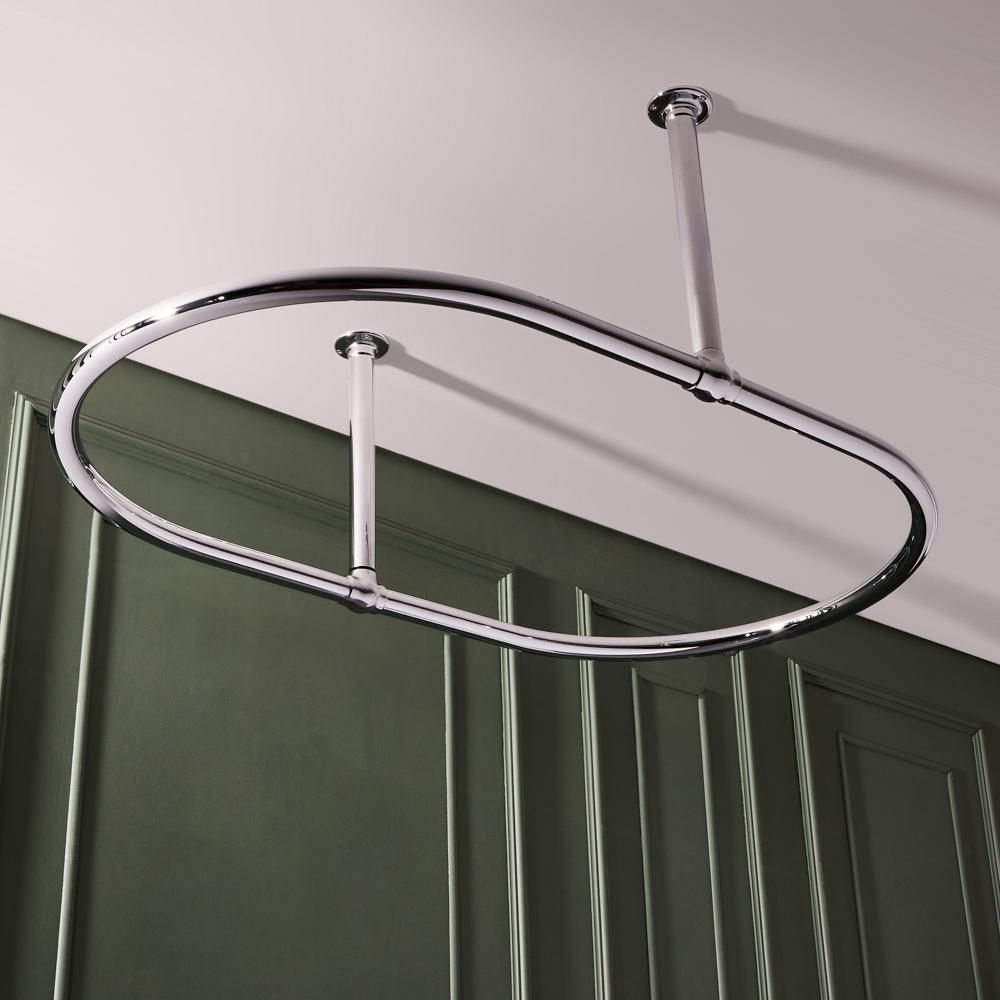 Riel para Cortina de Ducha Oval con Fijación al Techo 1092 x 683 x 374