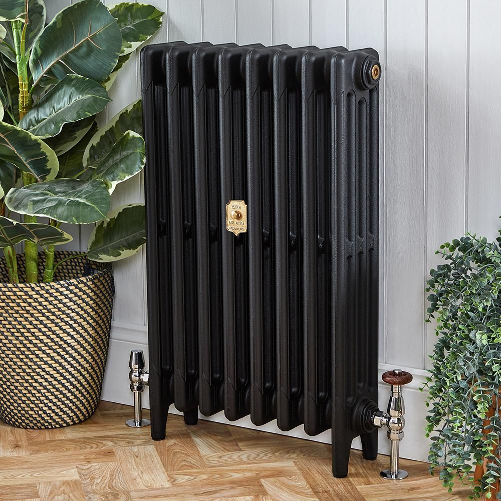 Radiador de 4 Columnas en Hierro Fundido  - Alt. de 760mm - Negro Efecto Pizarra  - Disponible en Distintas Medidas - Mercury