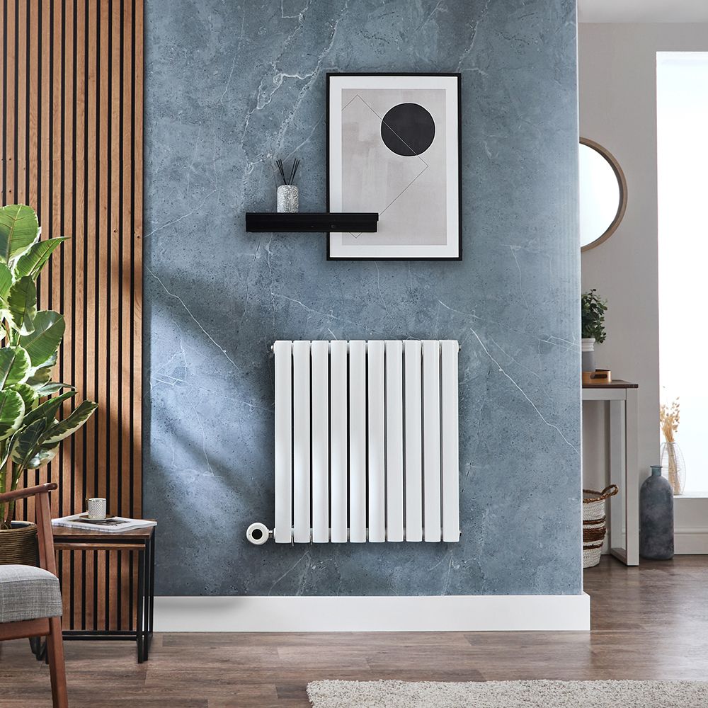 Radiador de Diseño Eléctrico Horizontal - Blanco - Disponible en Distintas Medidas y Termostato Wi-Fi - Opción para conexión a la red eléctrica o con Enchufe - Revive - Fabricado por ECOSO de Hudson Reed