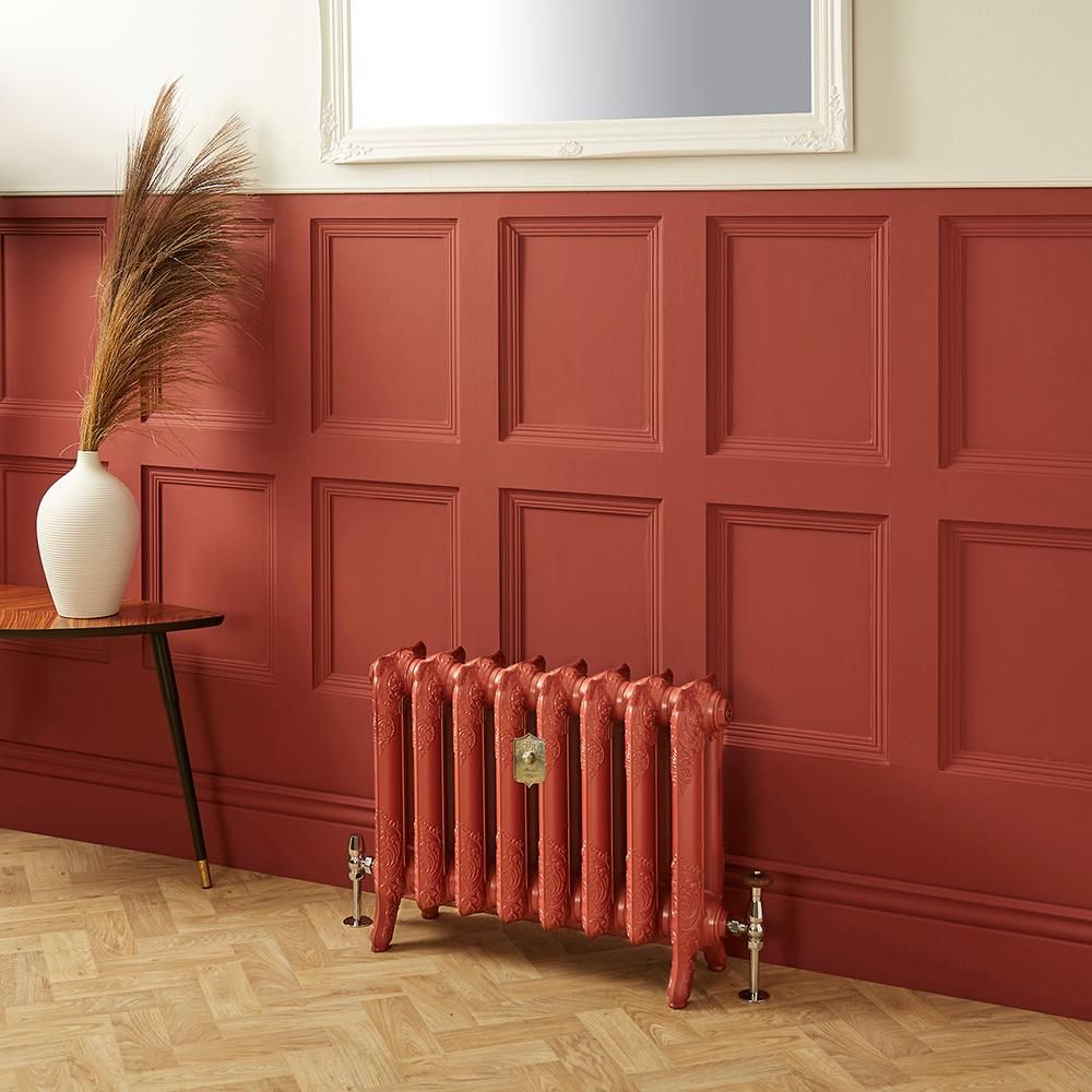 Radiador en Hierro Fundido de 2 Columnas - Altura de 510mm - Color Rojo Eating Room Red de Farrow & Ball - Charlotte
