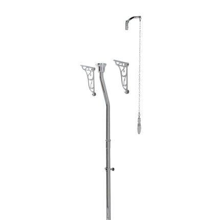 Kit con Tubo de Descarga para WC con Cisterna Alta - Cromado - Elizabeth