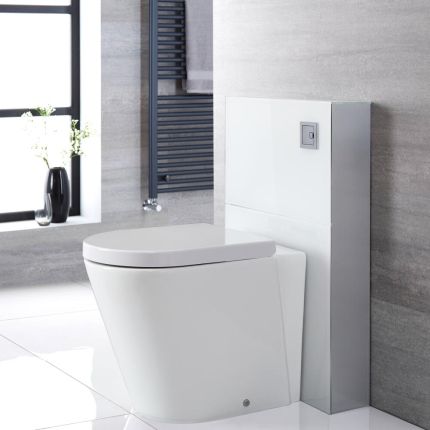 Kit para Inodoro Adosado Blanco de 500mm Completo con Inodoro WC - Saru